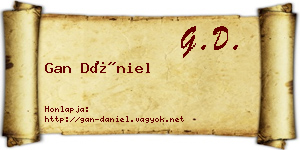 Gan Dániel névjegykártya